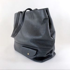 J Crew All-Day Leather Tote in Black